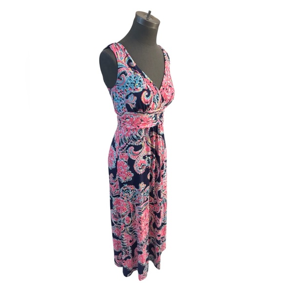 Lilly Pulitzer Sloane Maxi Dress Pop Up For The Halibut Size Medium - Picture 4 of 13